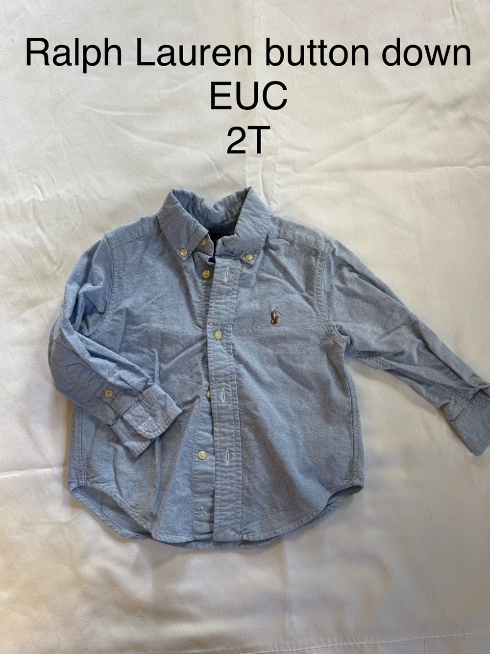Ralph Lauren Light Blue Button-Down Oxford Shirt - Toddler